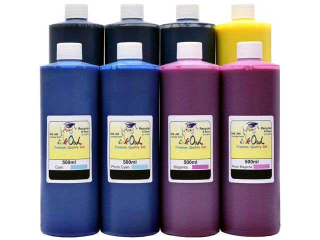 8x500ml ink to refill CANON PFI-101, PFI-103, PFI-301, PFI-302, PFI-701, PFI-702